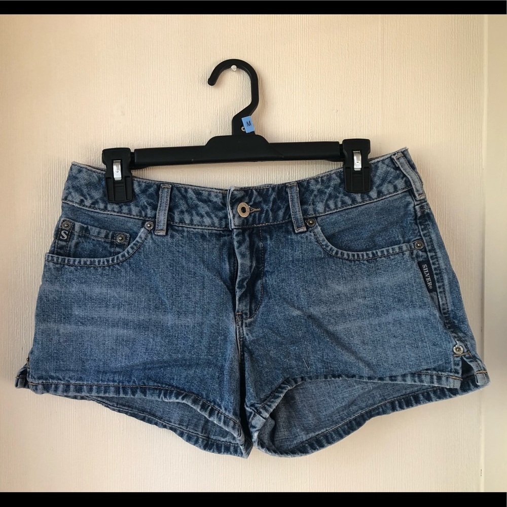 Silver Jean Shorts
